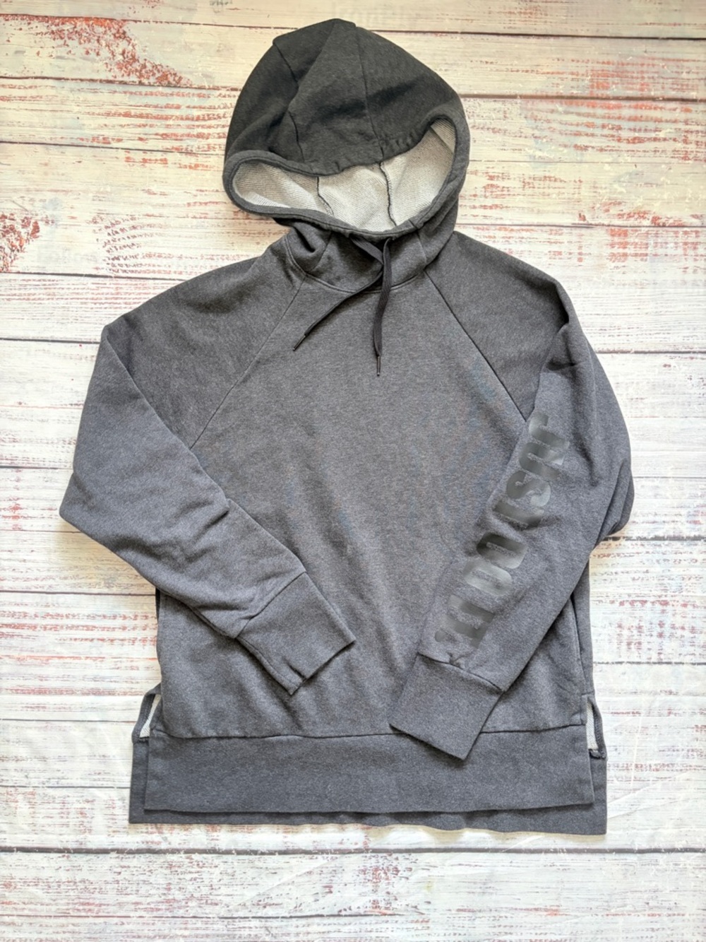 Nike Dri Fit Gray Hooded Pullover Sweatshirt